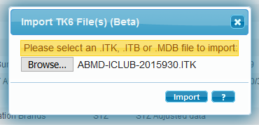 screenshot of import dialog box with file name