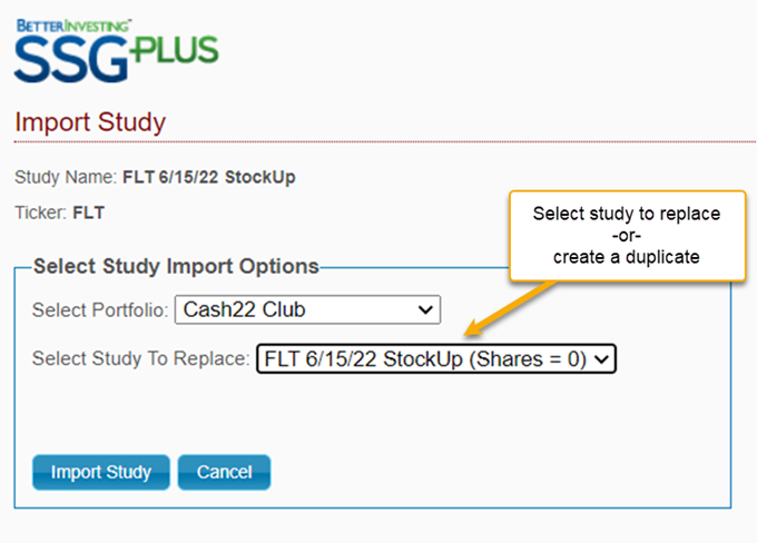 screenshot of option to replace or create a duplicate