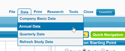 accessing data panel