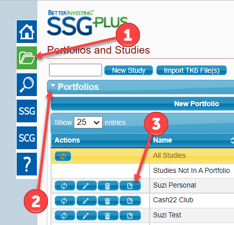 steps to access the portfolio summary report